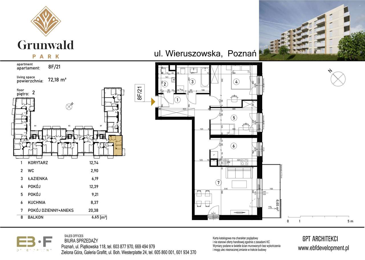 Grunwald Park | mieszkanie 3-pok. | 8F_21