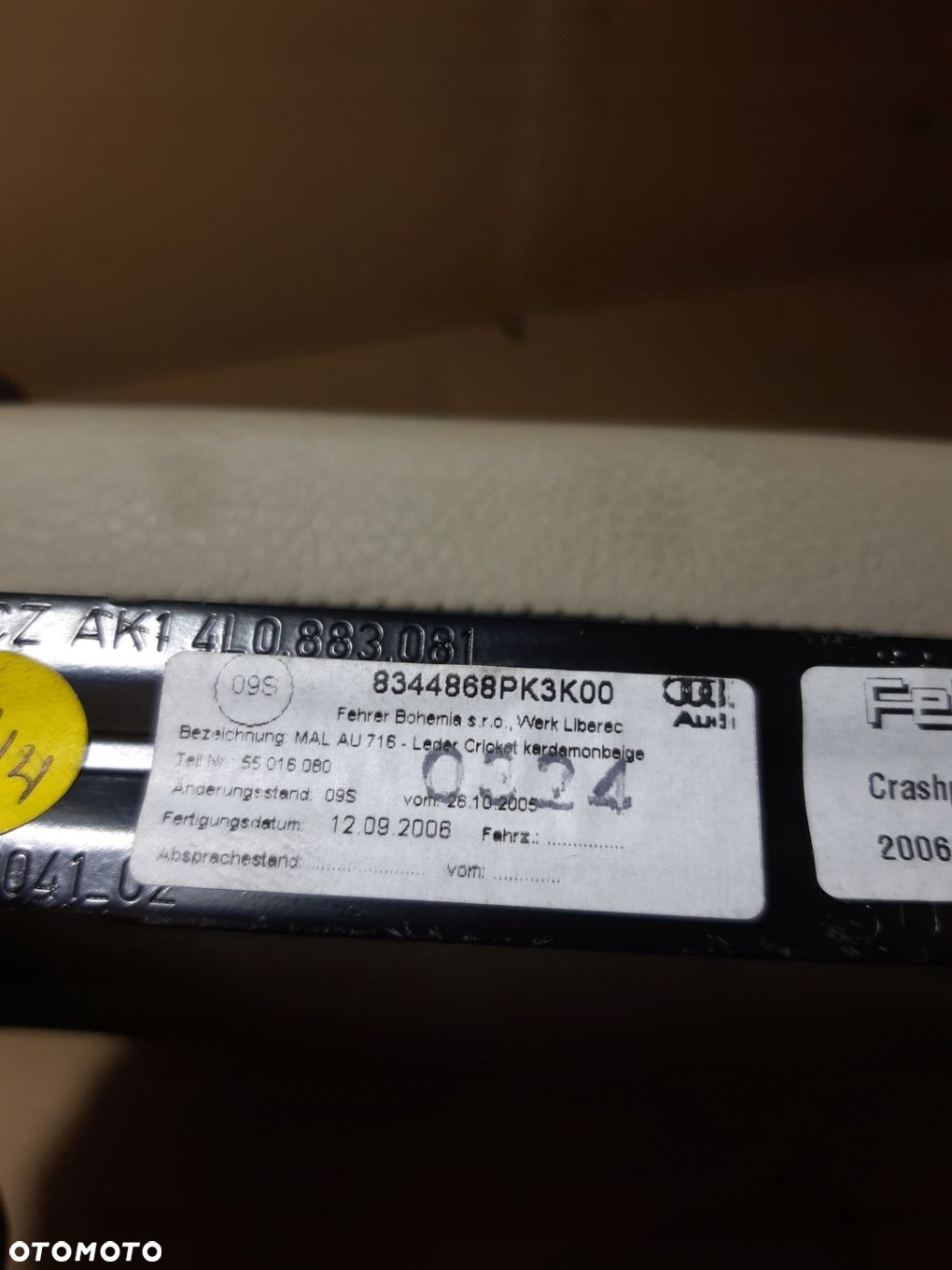 AUDI Q7 4L PODŁOKIETNIK KANAPY TYŁ SKÓRA KUBKI 4L0883081 - 2