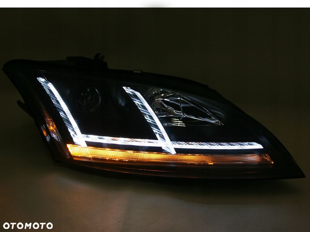 reflektory lampy kpl day line light led tuning black audi tt 8j 2006-2010 - 7