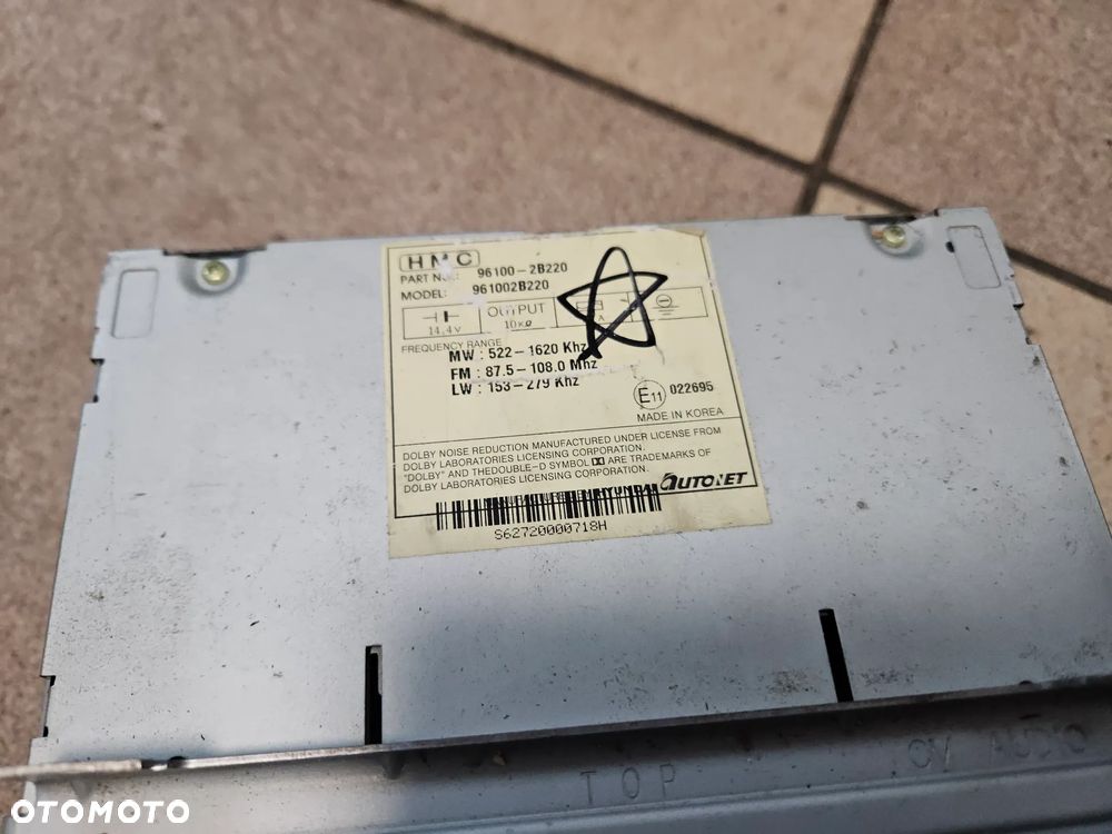 Radio radioodtwarzacz CD Hyundai SANTA FE II 2007r 961002B220 - 3