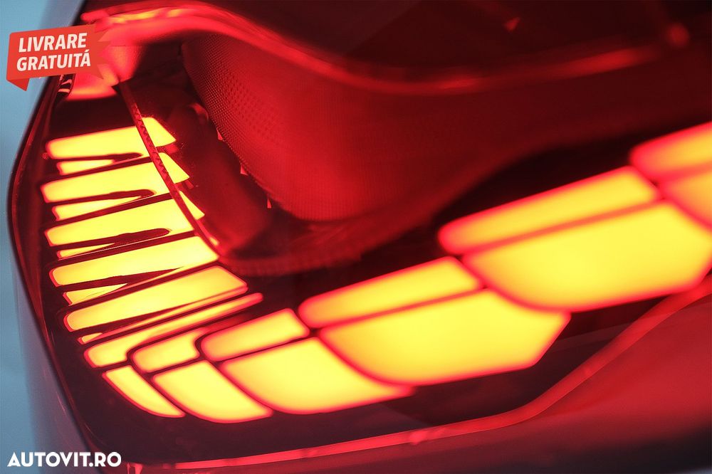 Stopuri OLED BMW Seria 4 F32 F33 F36 M4 F82 F83 (2013-03.2019) Rosu Clar cu Semnal- livrare gratuita - 7