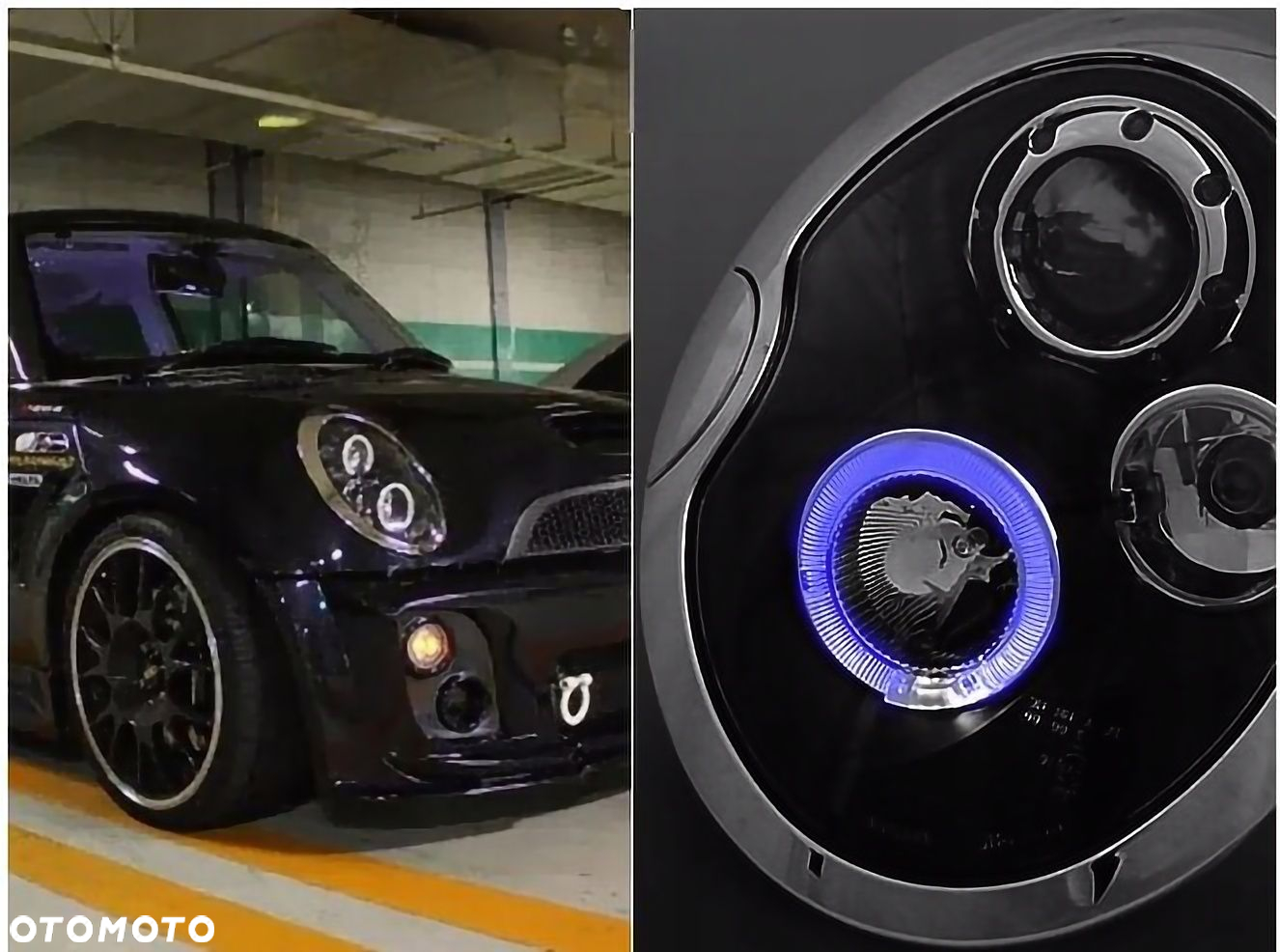 Lampy MINI COOPER 01-06 R R50 R53 Ringi LED BLACK - 5