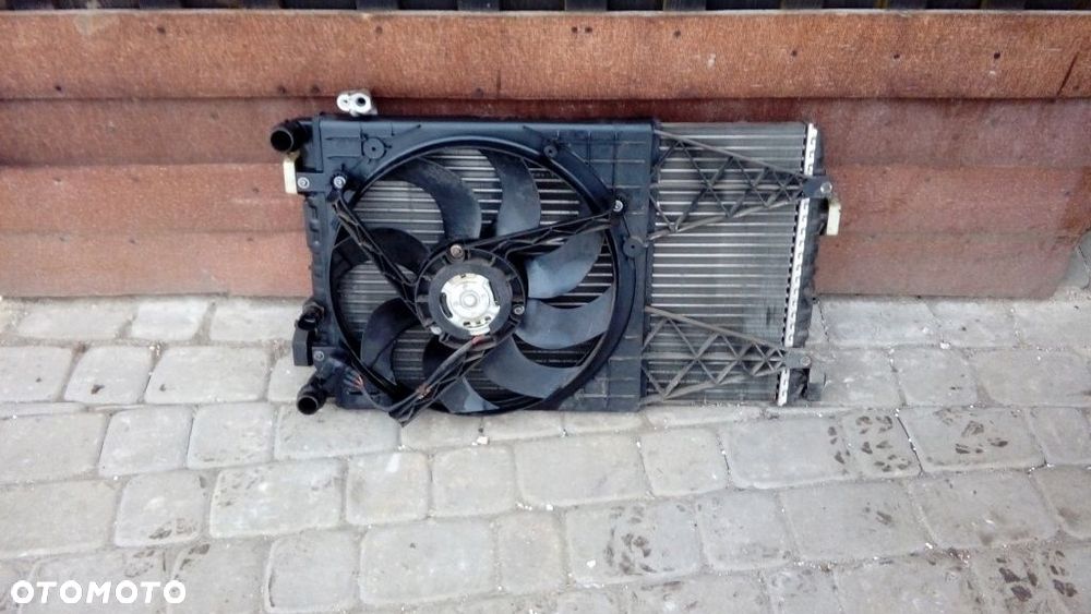 CHŁODNICA+WENTYLATOR SKODA FABIA II 1.2 1.4 - 3
