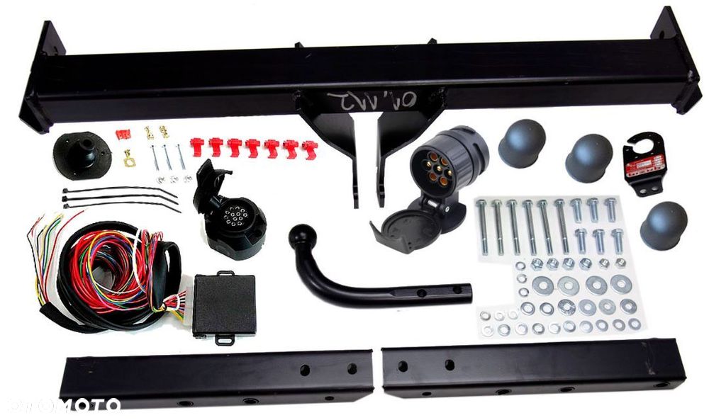 HAK HOLOWNICZY + MODUŁ + WIĄZKA + GNIAZDO 13P + ADAPTER 13PIN/7 DO SAMOCHODU AUDI Q5 1 8R B8 - 4