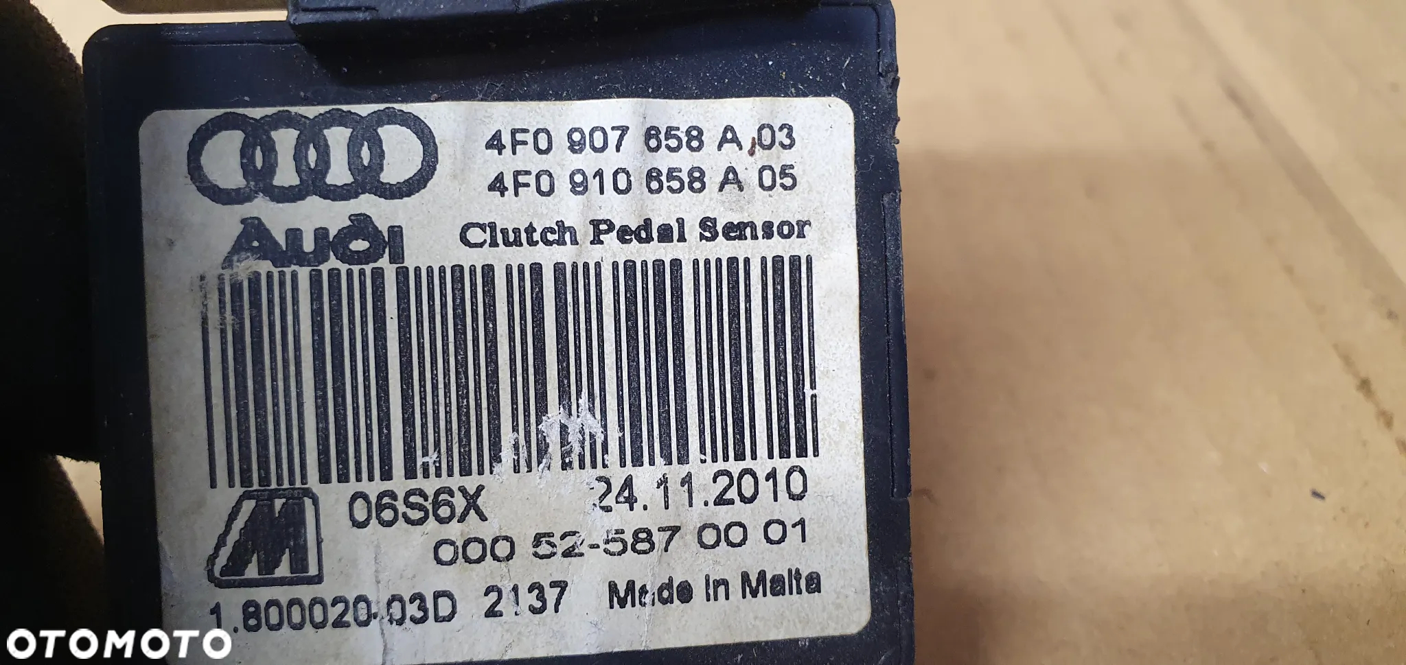 Moduł czujnik sensor pedałów Audi A6 C6 4F0907658A 4F0910658A - 6