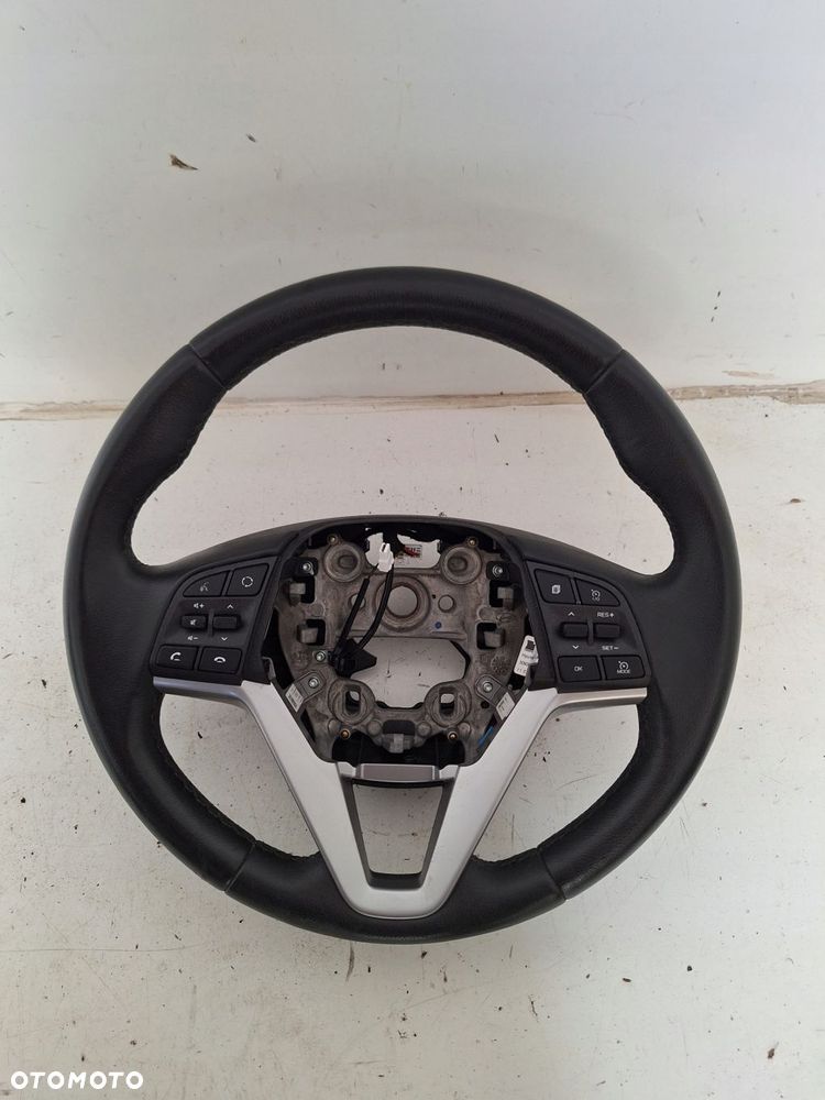 kierownica hyundai tucson 2 ii 17r- skora skorzana grzana b.ladna - 1