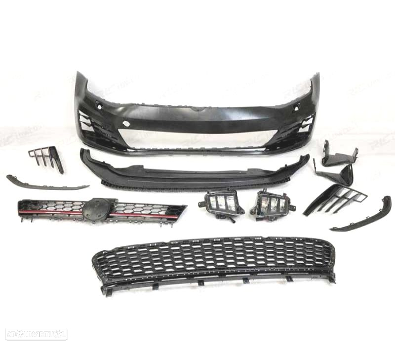 PARA-CHOQUES DIANTEIRO VOLKSWAGEN VW GOLF 7 12-17 LOOK GTI + FAROIS NEVOEIRO - 2