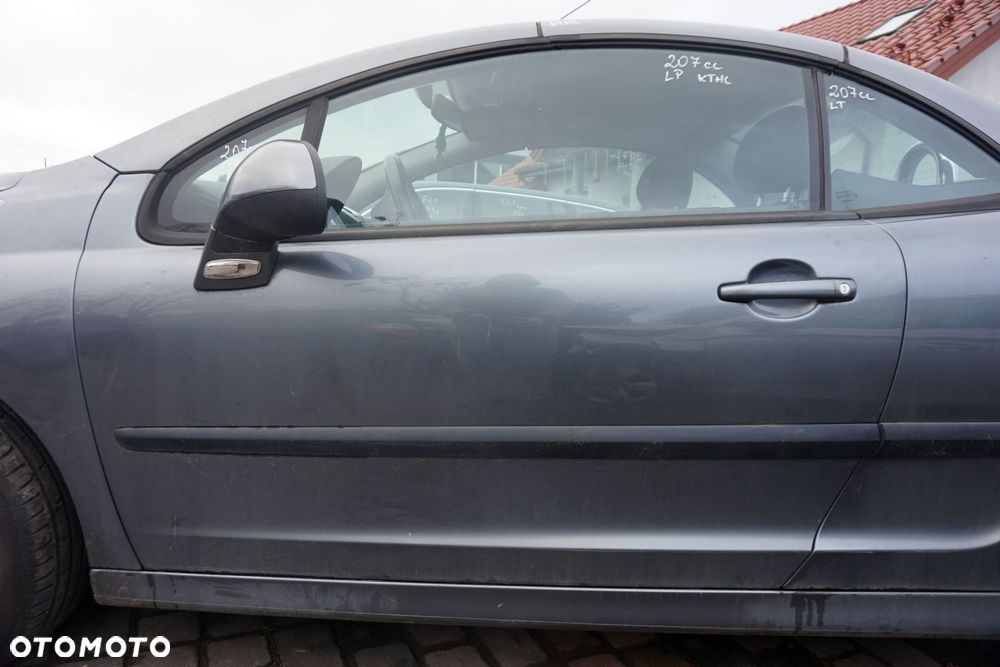 DRZWI PRZEDNIE LEWE 207 CC CABRIO KTHC  SZARY PEUGEOT 2007-2009 - 1