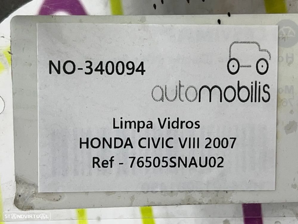 Limpa Vidros HONDA CIVIC VIII Ref. 76505SNAU02 - NO. 340094 - 4