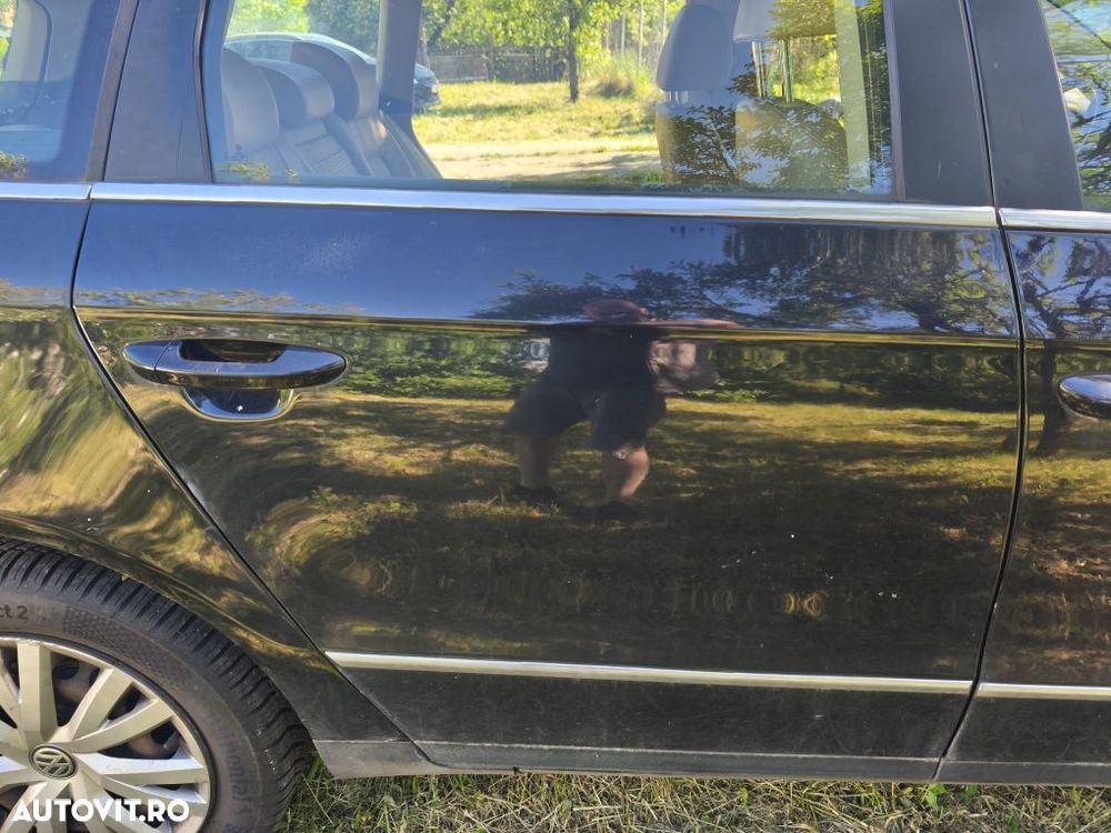 Ușă portieră dreapta spate  Volkswagen Passat B6 negru LC9X - 2