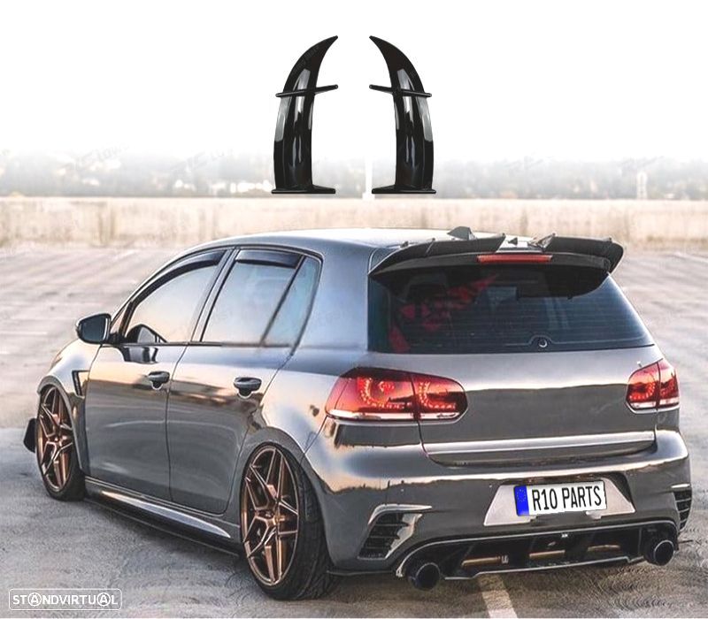 AILERON SPOILER VOLKSWAGEN VW GOLF 6 GTI 08-12 PRETO BRILHANTE - 1
