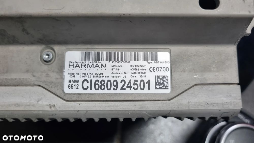 Nawigacja nbt evo ekran idrive naped bmw f30 f31 f32 f33 f22 f36 - 2