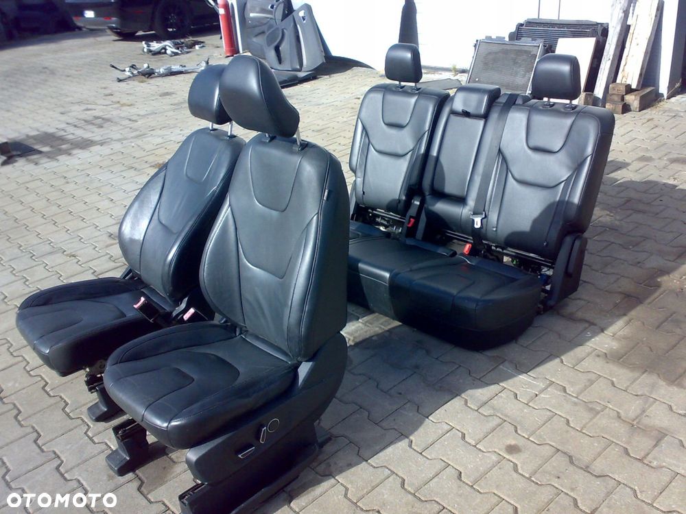 ford edge mk2 2015 - fotel fotele kanapa czarna skóra elektryczne grzane - 1