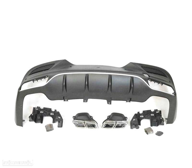 DIFUSOR MERCEDES C292 14-18 LOOK AMG GLE63 CROMADO + PONTEIRAS ESCAPE - 3