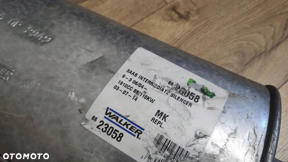TŁUMIK ŚRODKOWY RURA SAAB 9-3 02- 1.9 TiD NOWY - 2
