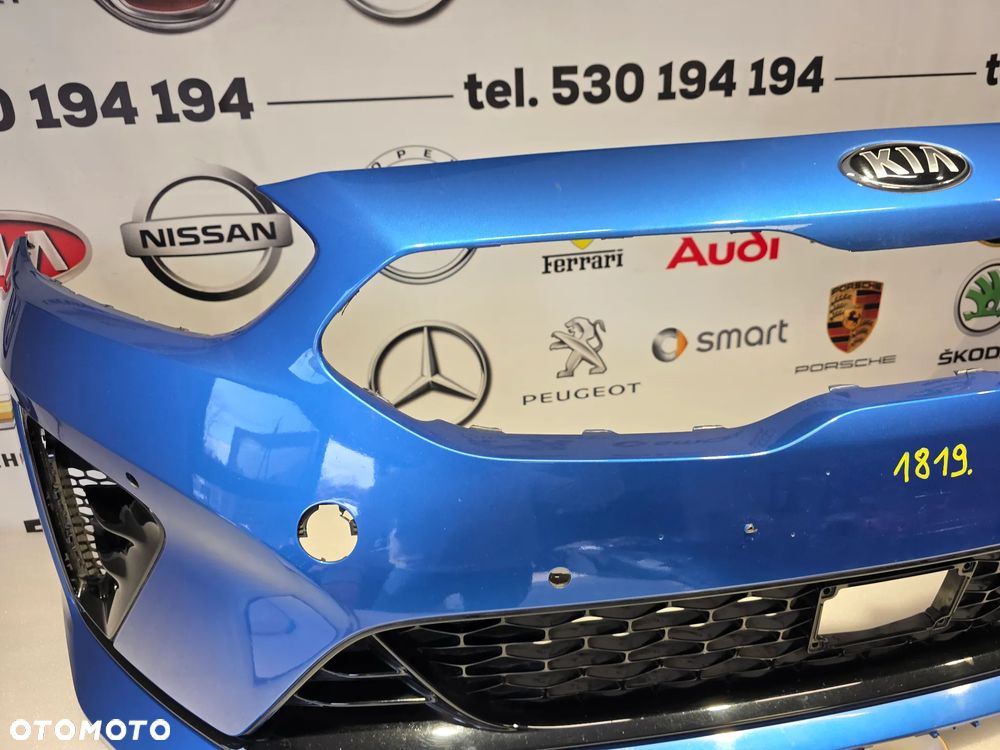 KIA CEED 3 III 18- GT-LINE / GT / PROCEED PRO CEED ŁADNY ZDERZAK PRZEDNI PRZÓD NA 6xPDC NIEBIESKI METALIK + ŁADNE KRATKI NR 86511-J7710 , NR AUKCJI NZ1819 - 14