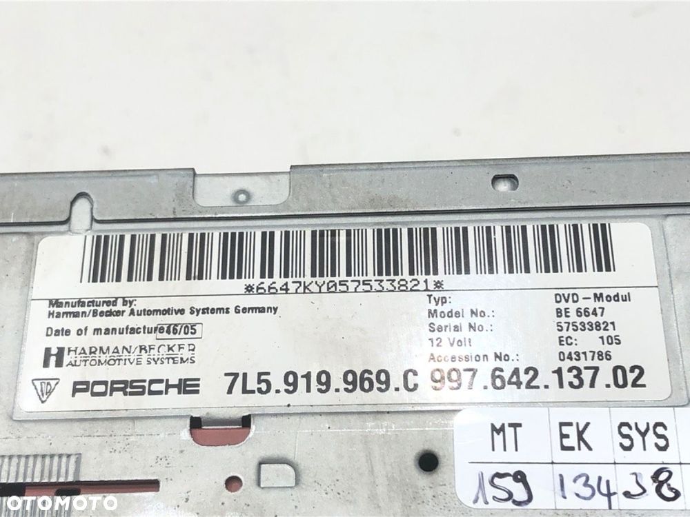 CZYTNIK NAWIGACJI  PORSCHE CAYENNE (9PA) 2002 - 2010 S 4.5 250 kW [340 KM] benzyna 2002 - 2007 - 5