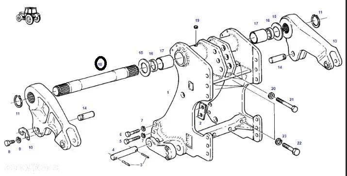 Wałek Tylnych Ramion TUZ 117862030031 Fendt Farmer 309 - 9