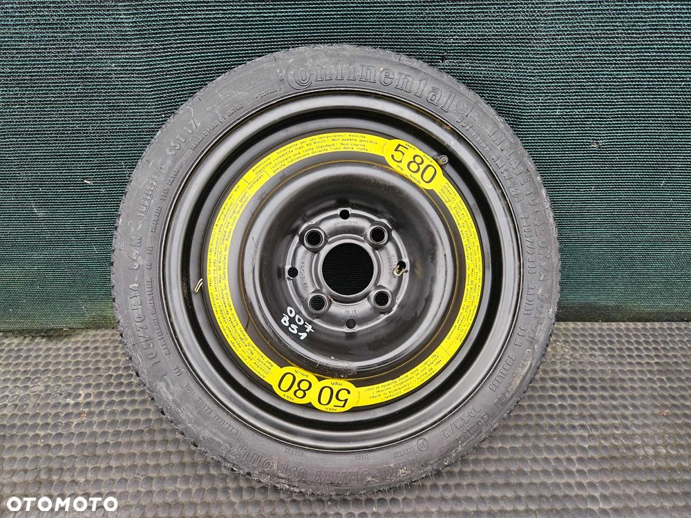 Kolo Dojazdowe Dojazdowka Zapasowe 4x100 VW Seat 3.5J R14 ET42 Pokrowiec - 1