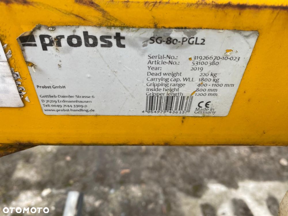 Inny Probst SG-80-PGL2 2019 chwytak do bloczków 1,8 t - 3