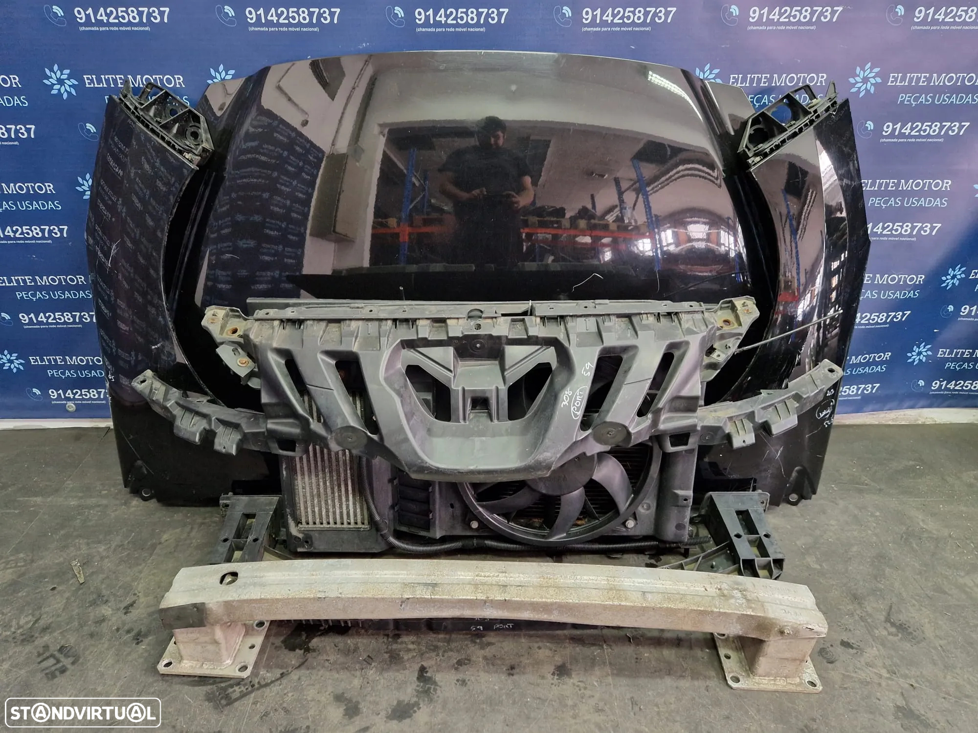 Frente completa usada PEUGEOT 308 1.6 HDI capot parachoques guardalamas oticas radiador - 6