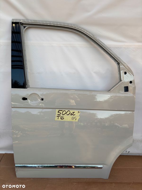 VW T6 TRANSPORTER MULTIVAN 15- drzwi przednie PRAWE BEŻOWE chrom - 8