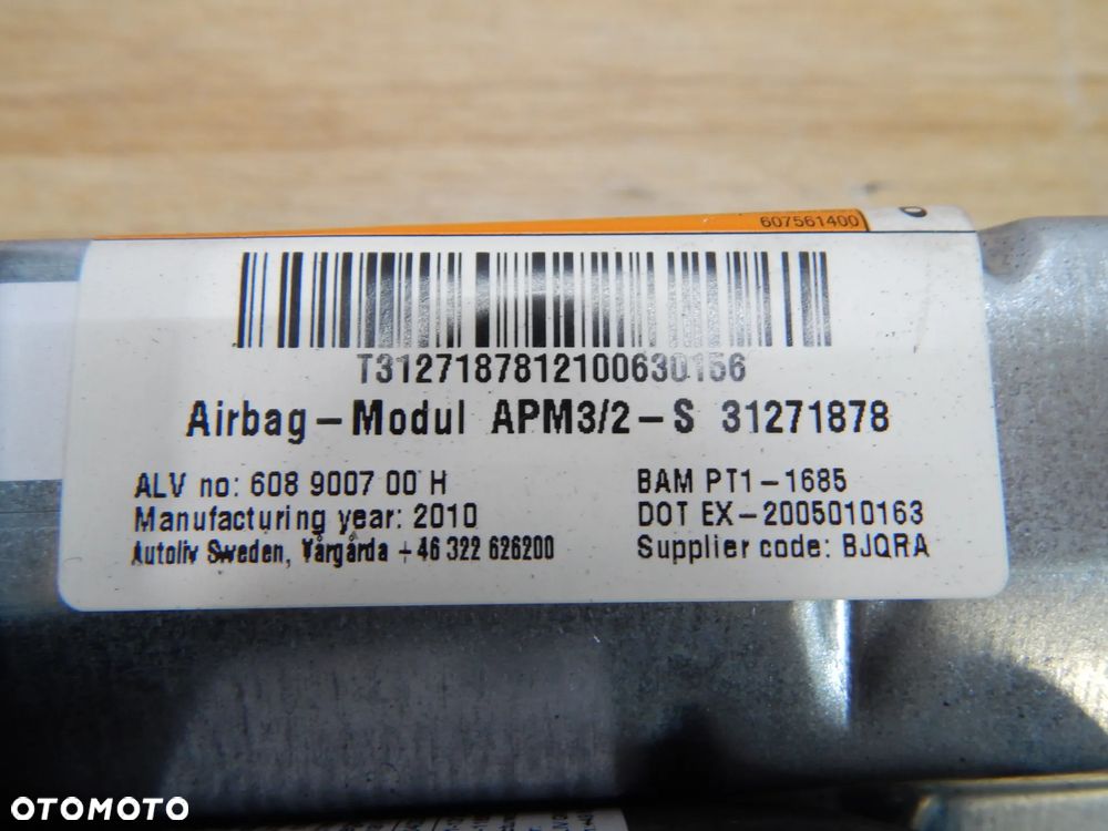 Poduszka powietrzna kurtyna pas bezpieczeństw sensor Volvo XC60 xc60 I 08-17 Łuków części - 15