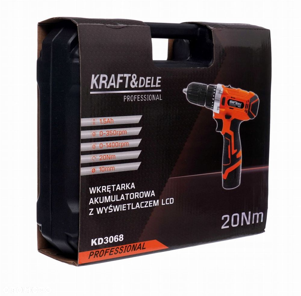 Wkrętarka wiertarka akumulatorowa 12V Li-ion LCD KD3068 - 6