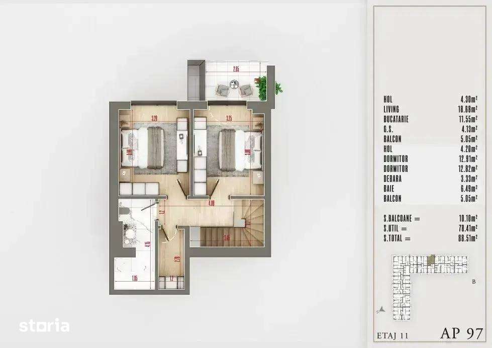 Duplex Spatios 3 Camere | Sector 3 | Izolatie Fonica | Finalizat — fotografia 3