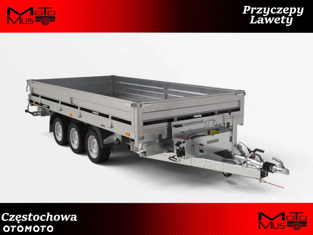 Martz Przyczepa Kiprowana MARTZ KIPPER 400/3 C 3,5T 405x197x40 cm 3 osie 3500kg 3-stronny kiper elektryczny+ręczny dostawa pod dom