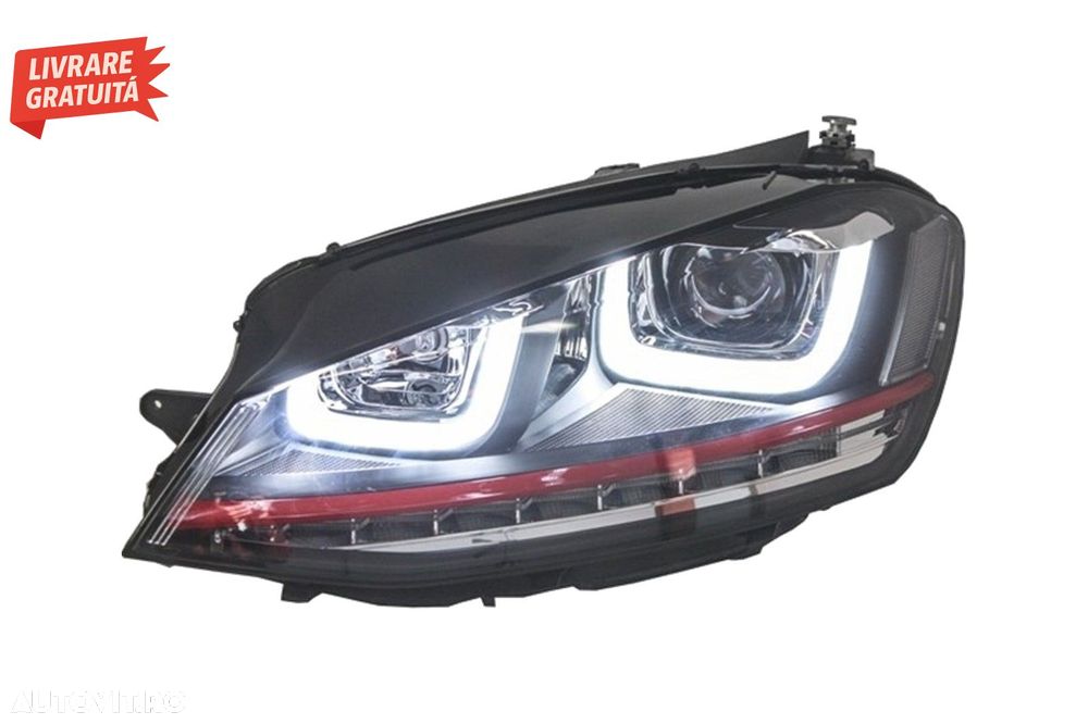 Faruri 3D LED VW Golf 7 VII (2012-2017) R20 GTI Design Semnal Dinamic LED- livrare gratuita - 9