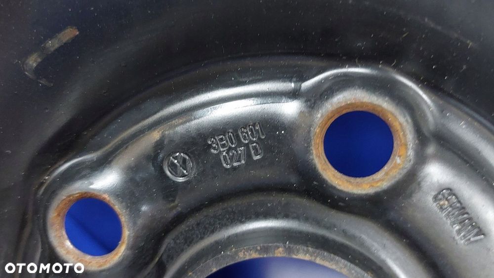 felga stalowa koło zapasowe vw passat b5 15'' 5x112 et37 6j 3b0601027d - 5
