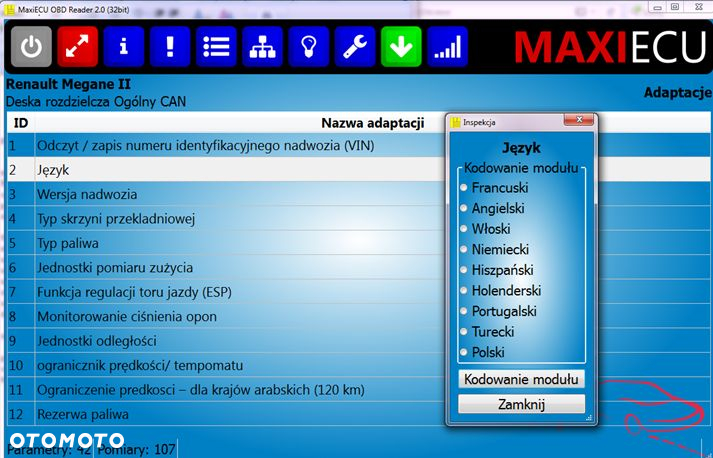 Renault - pełna diagnostyka. Polski program MAXIECU + interfejs MAXIECU Wi-Fi +BT - 8