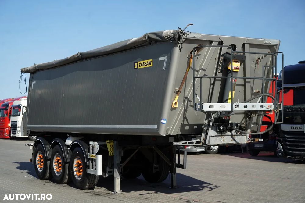 Zaslaw BASCUNĂ ALUMINIU / 35 m³ / 2x AXE RIDICATIVE / AXE SAF - 1