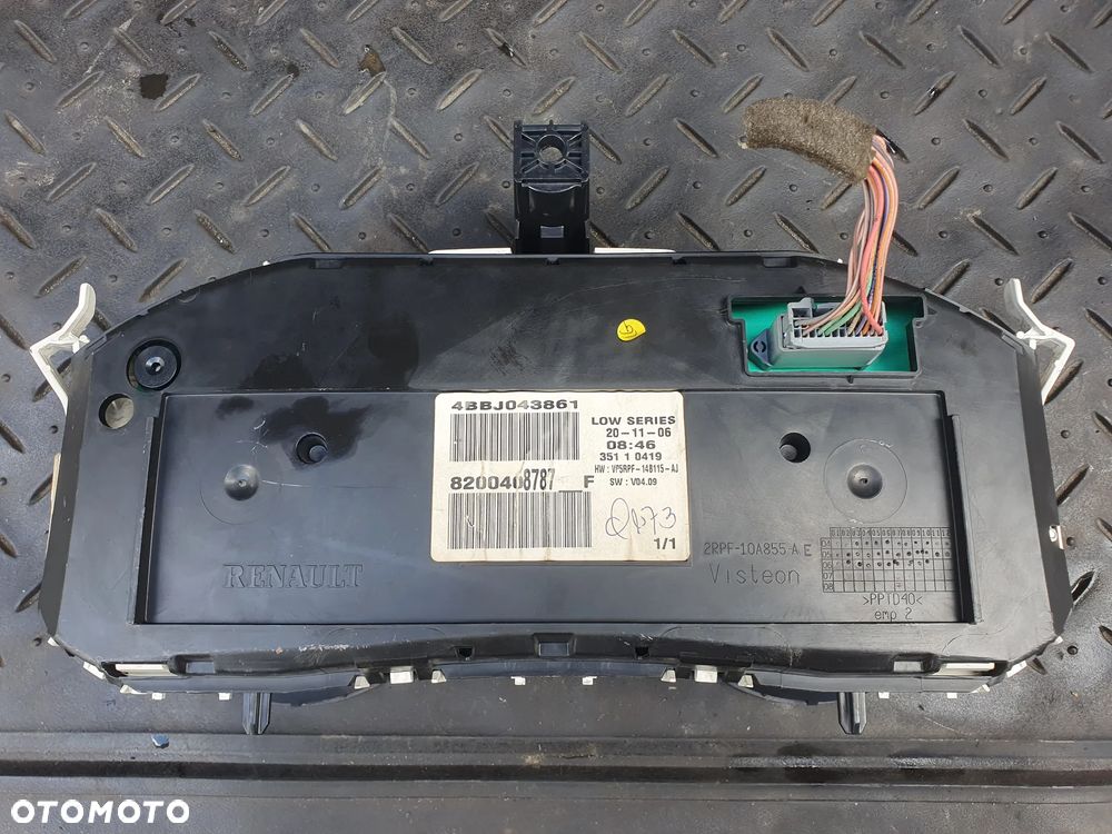 RENAULT MEGANE II 1.5DCI LICZNIK ZEGARY PRĘDKOŚCIOMIERZ 8200408787F - 2