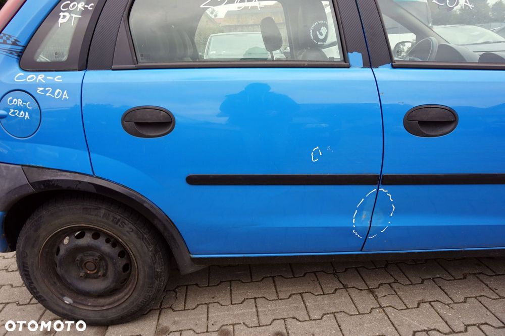 DRZWI TYLNE PRAWE CORSA C III 5D HB Z20A  NIEBIESKI OPEL 1999-2003 - 3