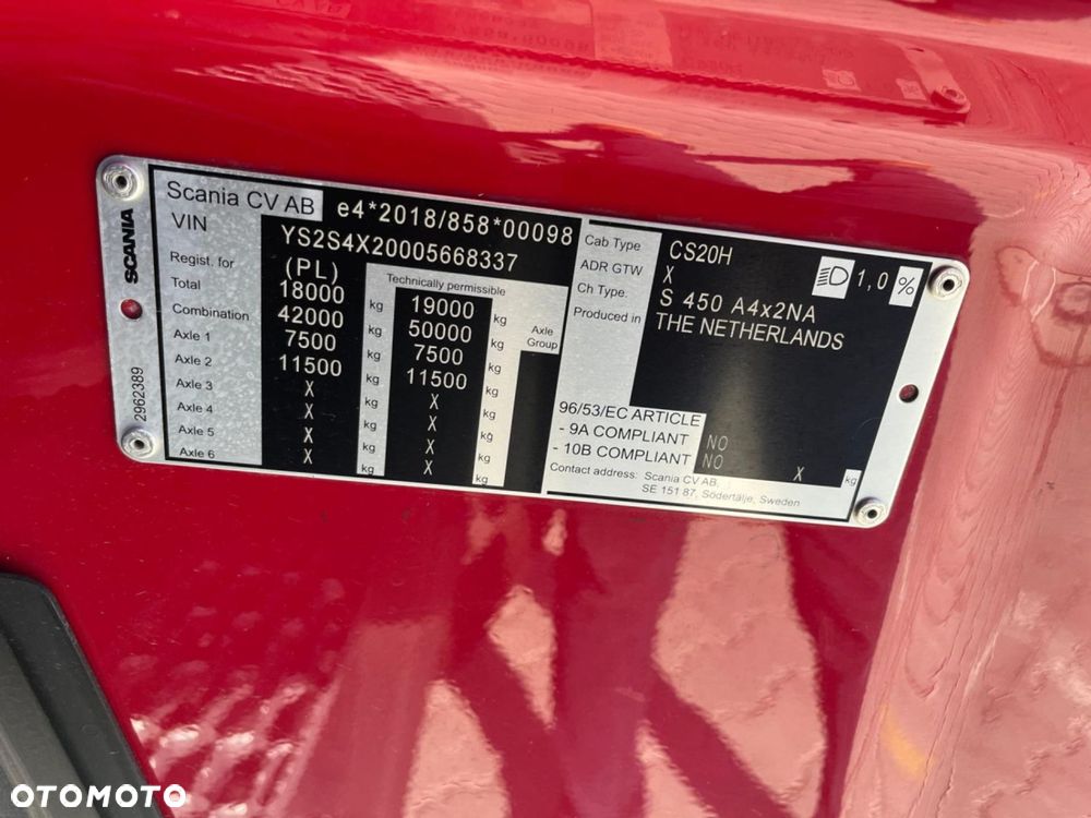 Scania S 450 A4x2NA 4 poduszki Solary Klimatyzacja - 6