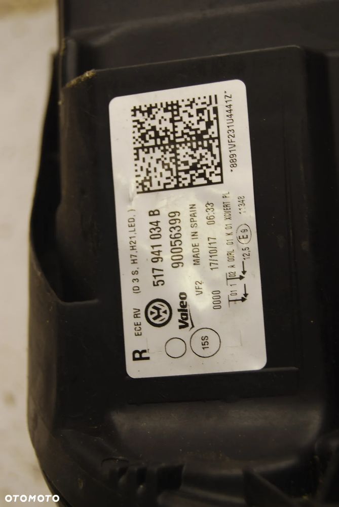 LAMPA PRAWY PRZÓD PRZEDNIA PRAWA VW GOLF VII BI XENON 517941034B - 9