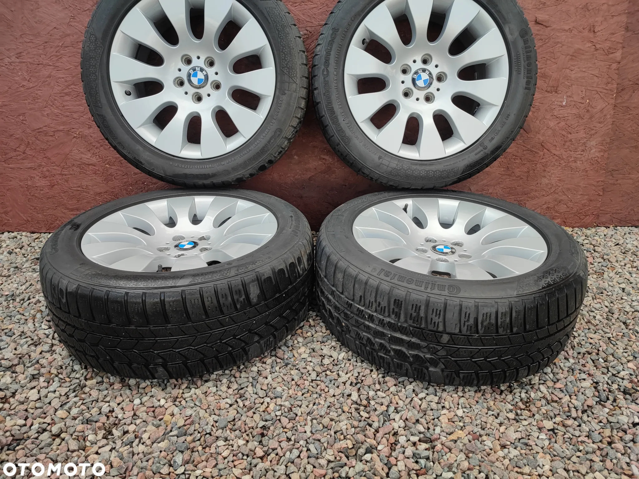BMW E39 / E38 / X5 / X3 / E60 / E65 / E65 ORYGINALNE ALUFELG STYLINGI 91 8Jx18" ET24 + OPONY ZIMA CONTINENTAL 245/50/R18 O NR. 36 11 6 753 237 OEM W DOBRYM STANIE - 5