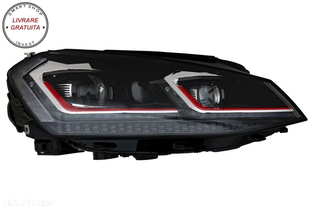 Faruri LED Bi-xenon Look VW Golf 7 VII (2012-2017) Facelift G7.5 GTI Design cu Sem- livrare gratuita - 2