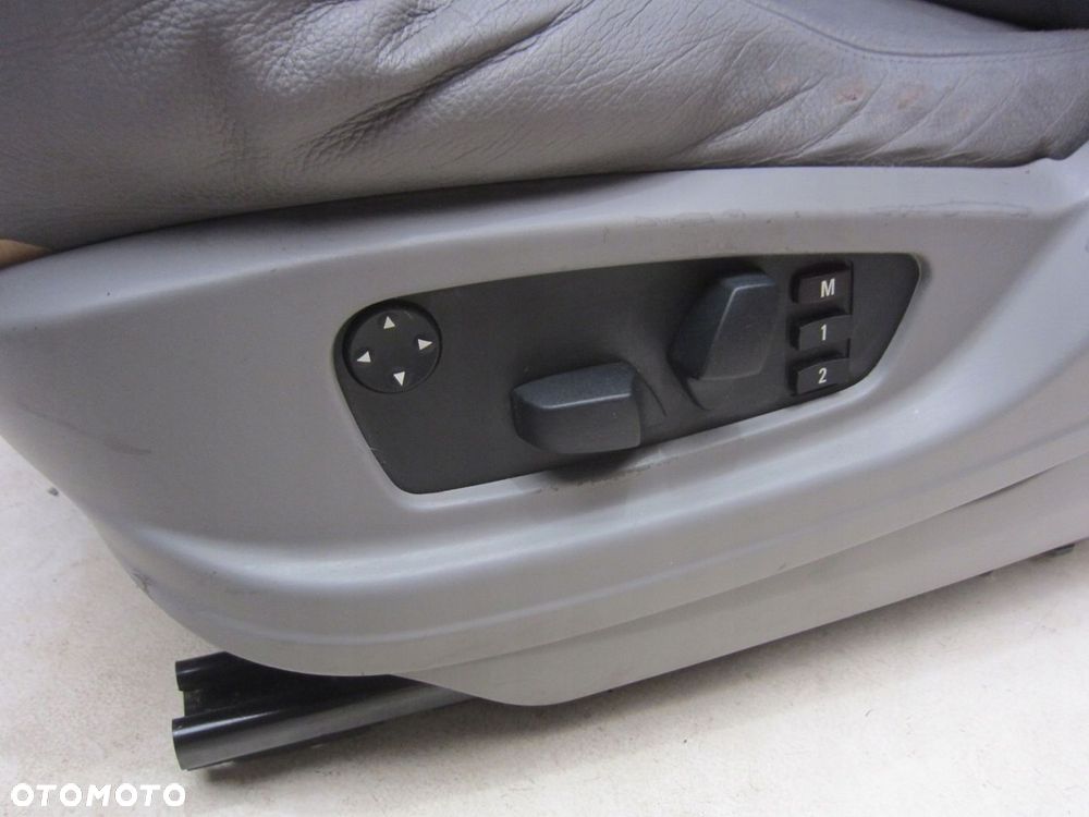 BMW E70 X5 FOTEL LEWY KIEROWCY SZARA SKÓRA ORYGINAŁ ELEKTRYCZNY SPORT EUROP - 9