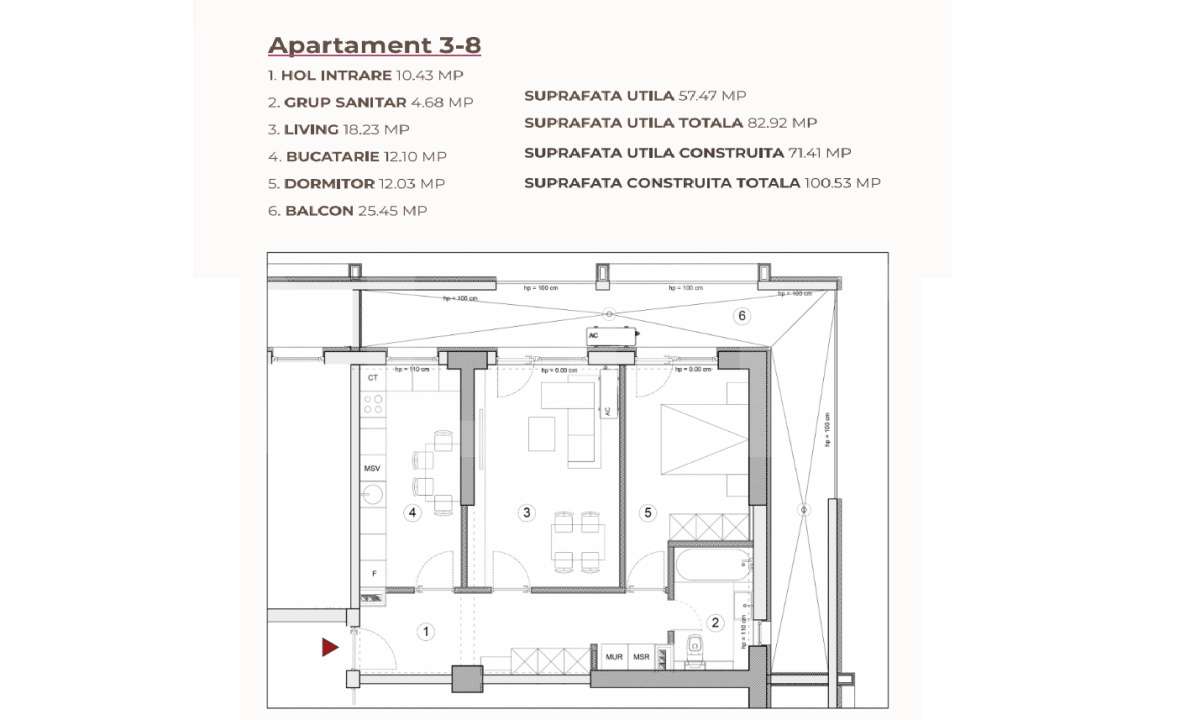Apartament 2 camere, 82.92 mp, ansamblu 0% Comision Achizitie, Calea S — fotografia 2