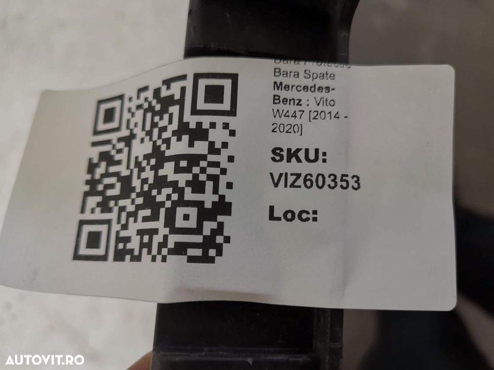 Bara Protectie Bara Spate Mercedes-Benz Vito W447 2014 2015 2016 2017 - 8