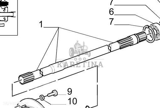 Case New Holland TM165 TM155 TM150 TM140 TM145 Wałek Skrzyni Biegów 5162223