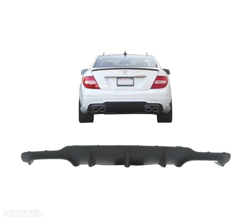 DIFUSOR TRASEIRO MERCEDES CLASE C W204 - C204 11- LOOK C63 AMG - 1