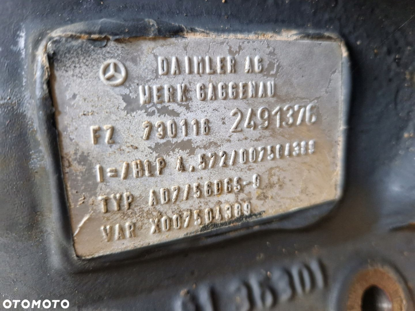 Wkład mostu Mercedes Actros 8x8 Skrętny Przelotowy AD7/56DGS-9 2821 1.333 - 2