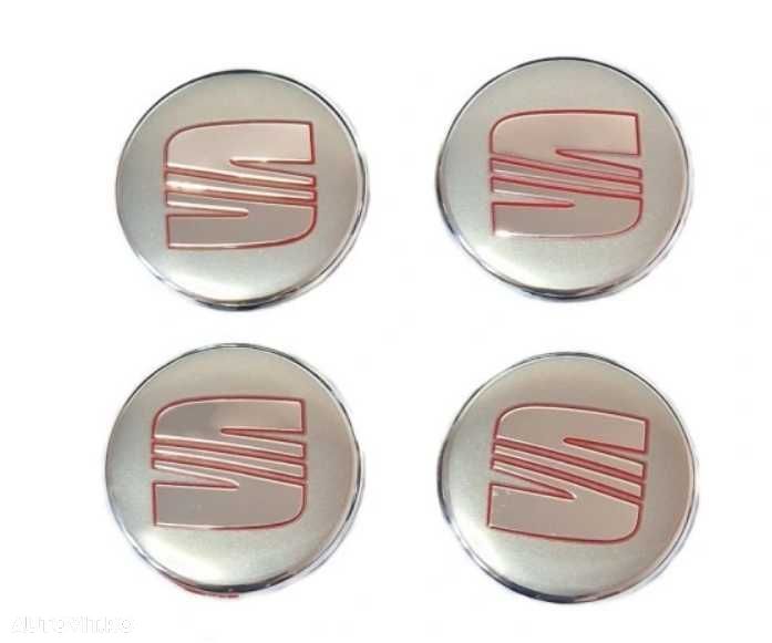 Embleme Capace Roti Sigle Jante Seat 63mm, Negru / Rosu, 1P06601165 - 3