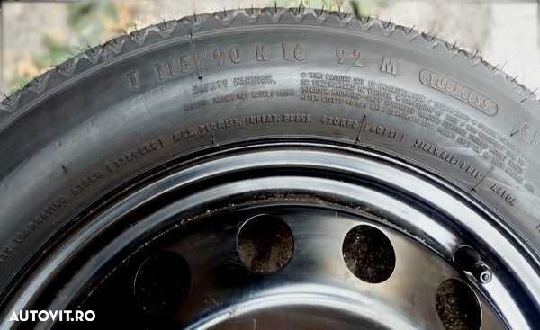 Rezerva ingusta(slim) originala BMW pe R16-5x120 (anvelopa 115/90/R16) - 4