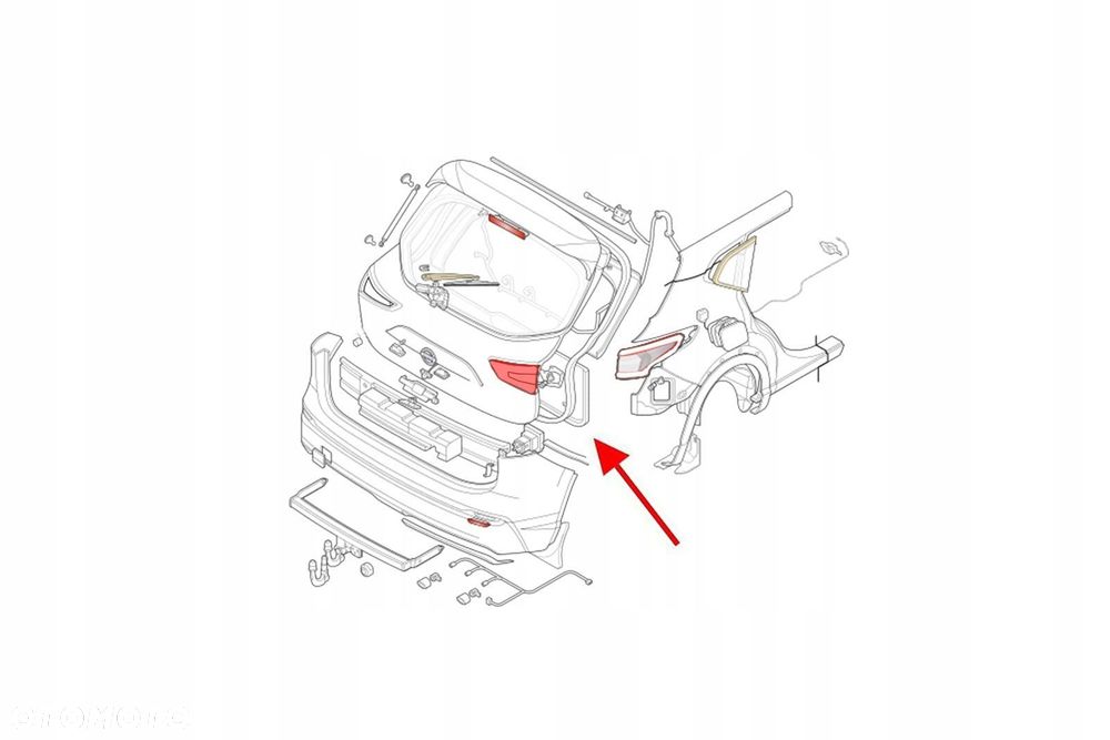 nissan qashqai ii j11 2014-2017 lampa klapy tylnej prawa 265554ea5d - 5