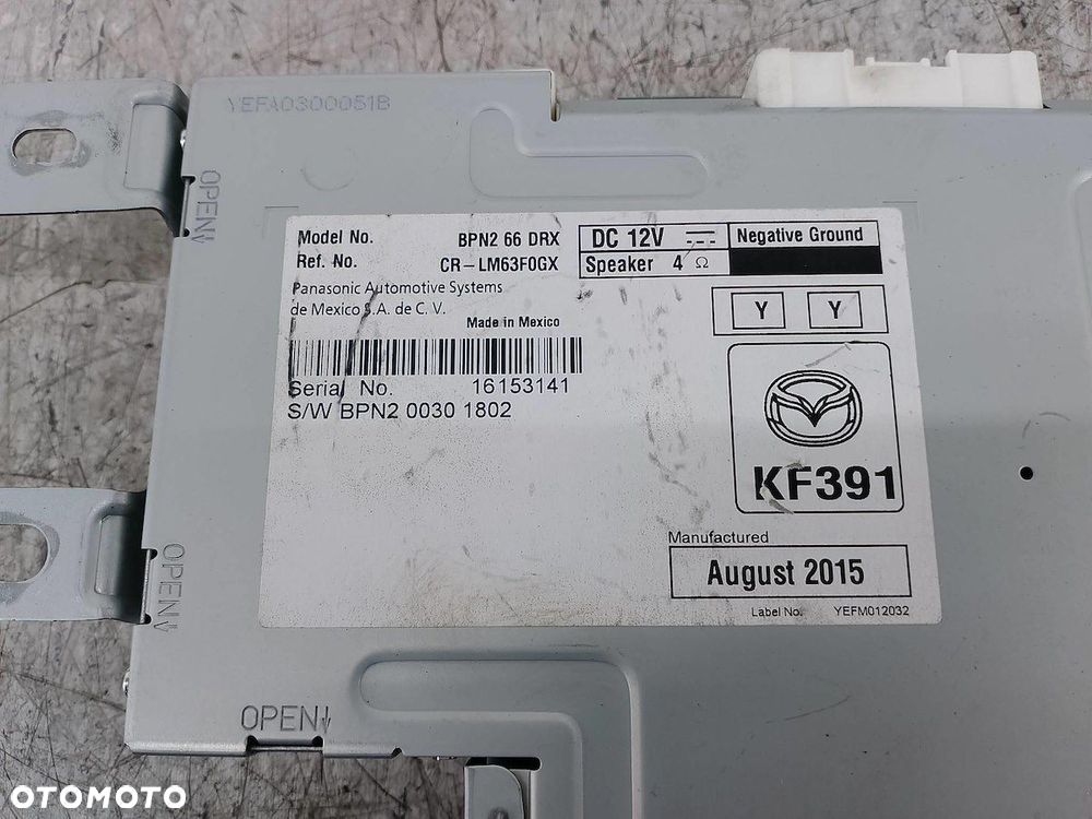 STEROWNIK RADIA MAZDA 3 III KF391  BPN266DRX 2.0 16V - 6